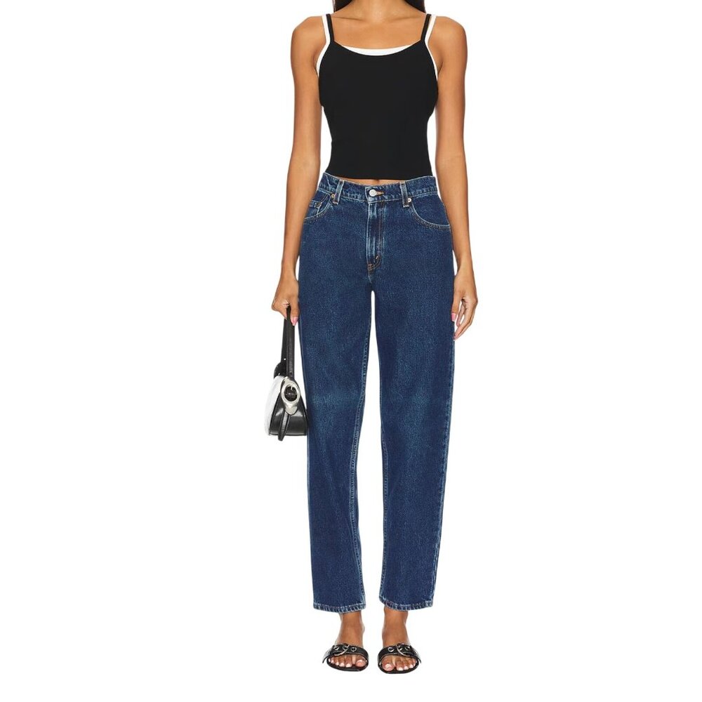 High Rise Blue Jeans